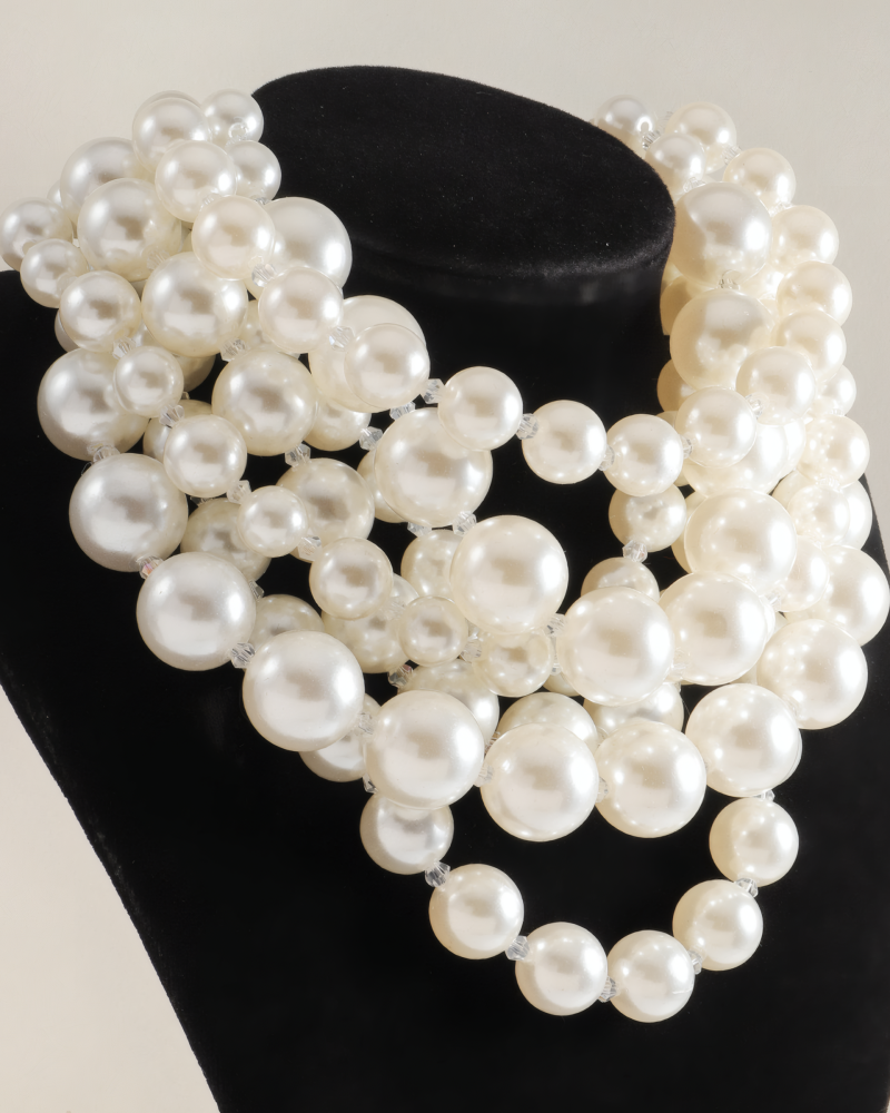Twisted Layers Pearl Necklace