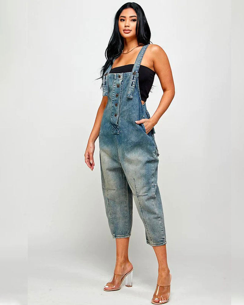 Londyn Baggy Denim Overalls