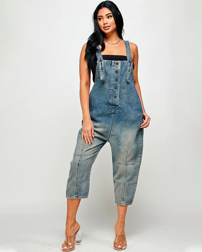 Londyn Baggy Denim Overalls
