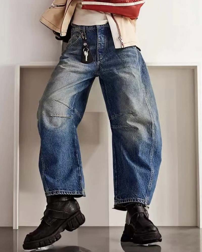Easy Arc Relaxed Barrel Denim Jeans
