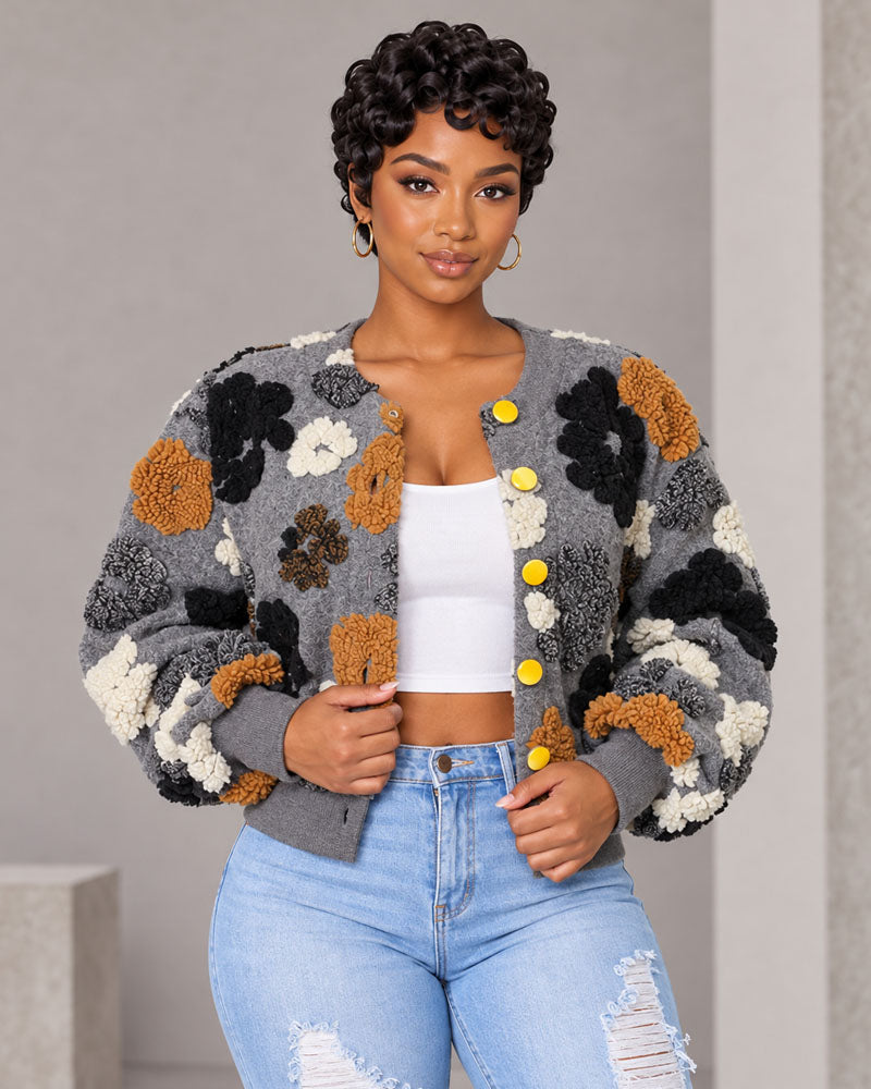 Bloom Shift Floral Bomber Jacket