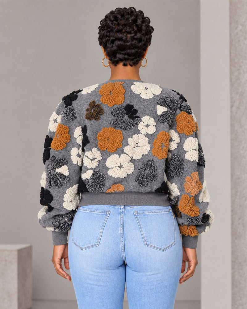 Bloom Shift Floral Bomber Jacket