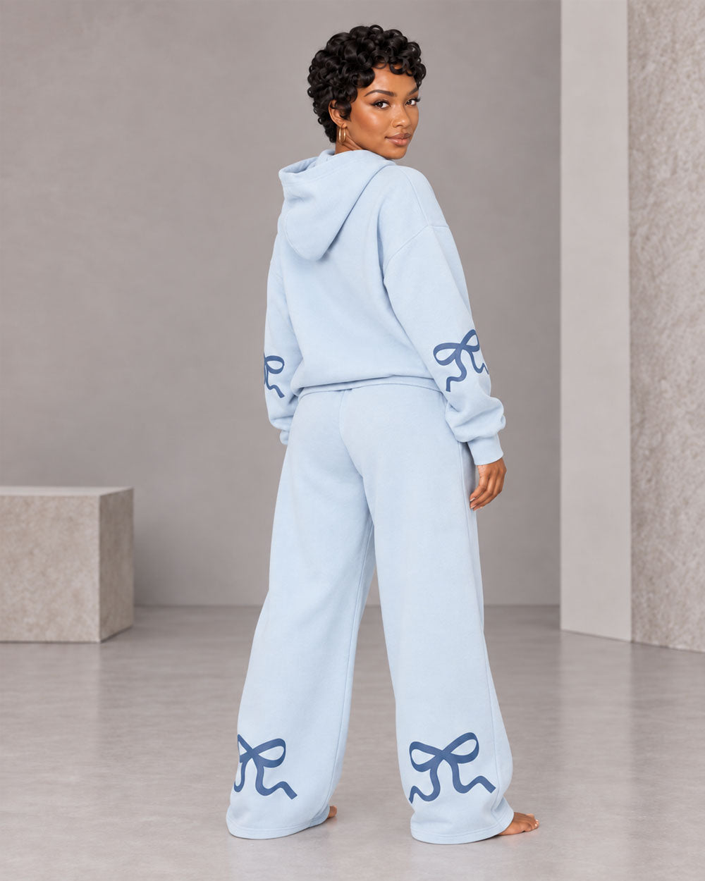 Bow Note Hoodie Pant Set