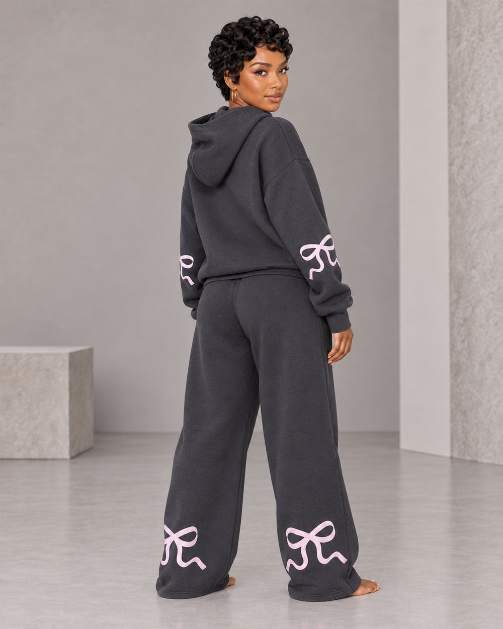 Bow Note Hoodie Pant Set