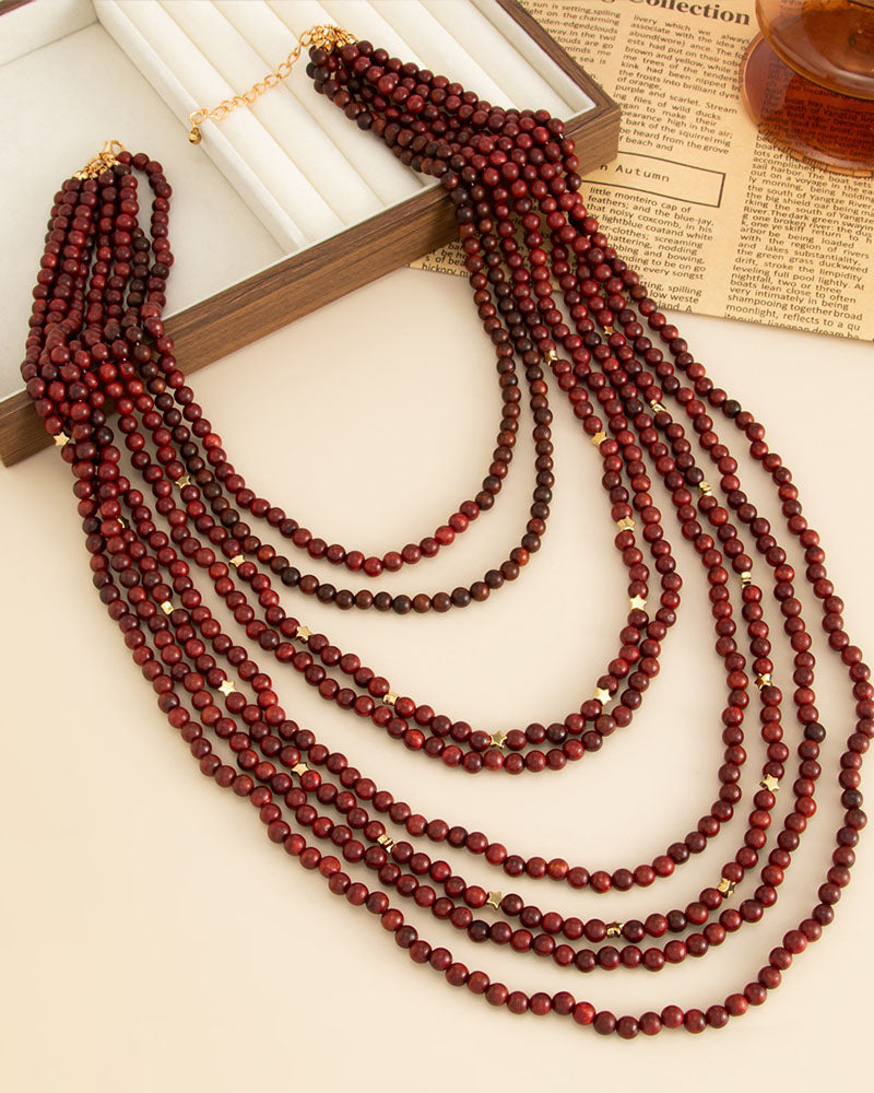 Twisted Layers Pearl Necklace