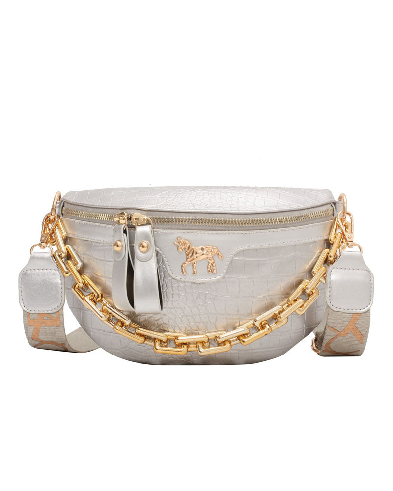 Chain Reaction Wide-Strap Belt Bag