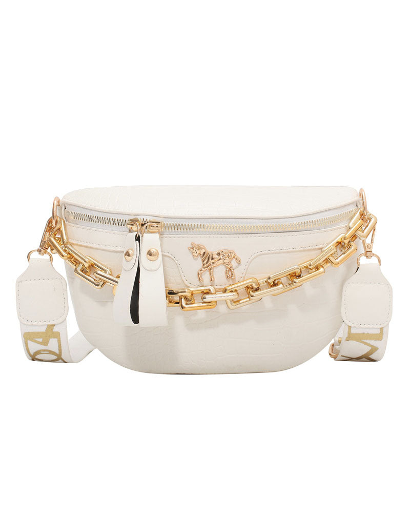 Chain Reaction Wide-Strap Belt Bag