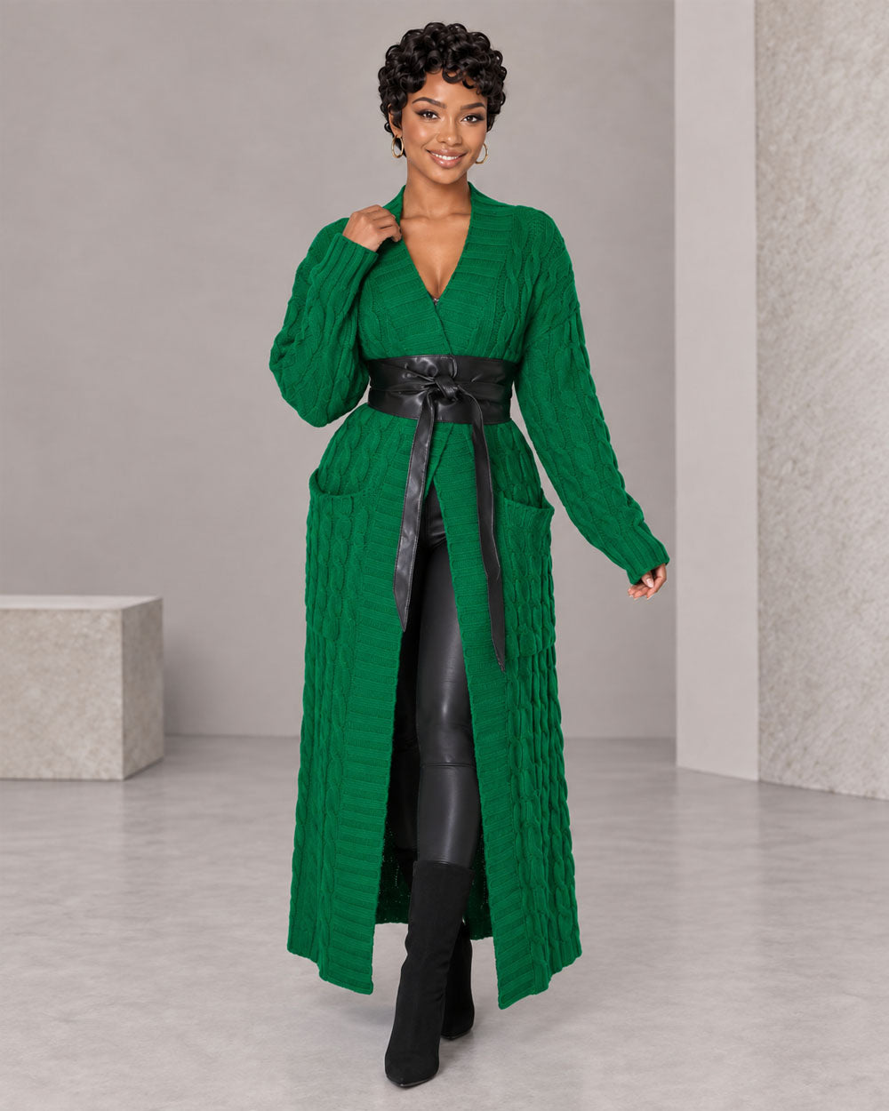 Cable Comfort Maxi Knit Cardigan