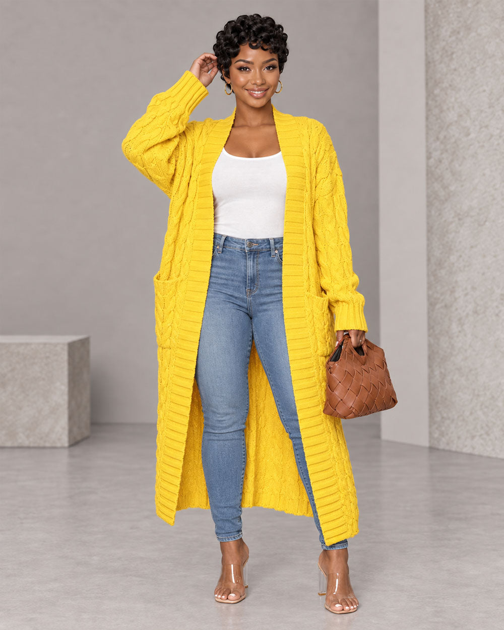 Cable Comfort Maxi Knit Cardigan
