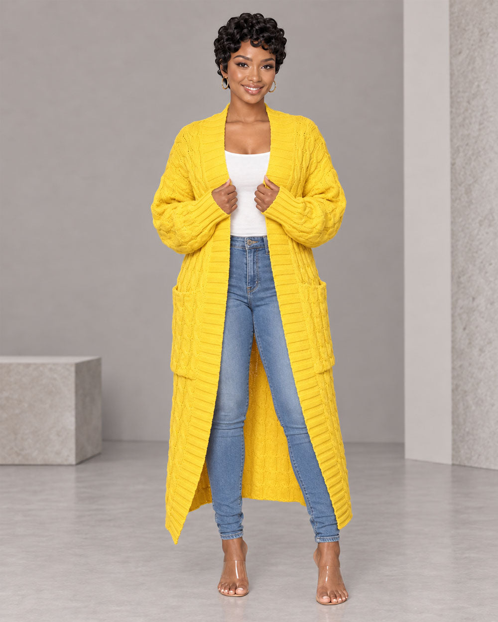Cable Comfort Maxi Knit Cardigan