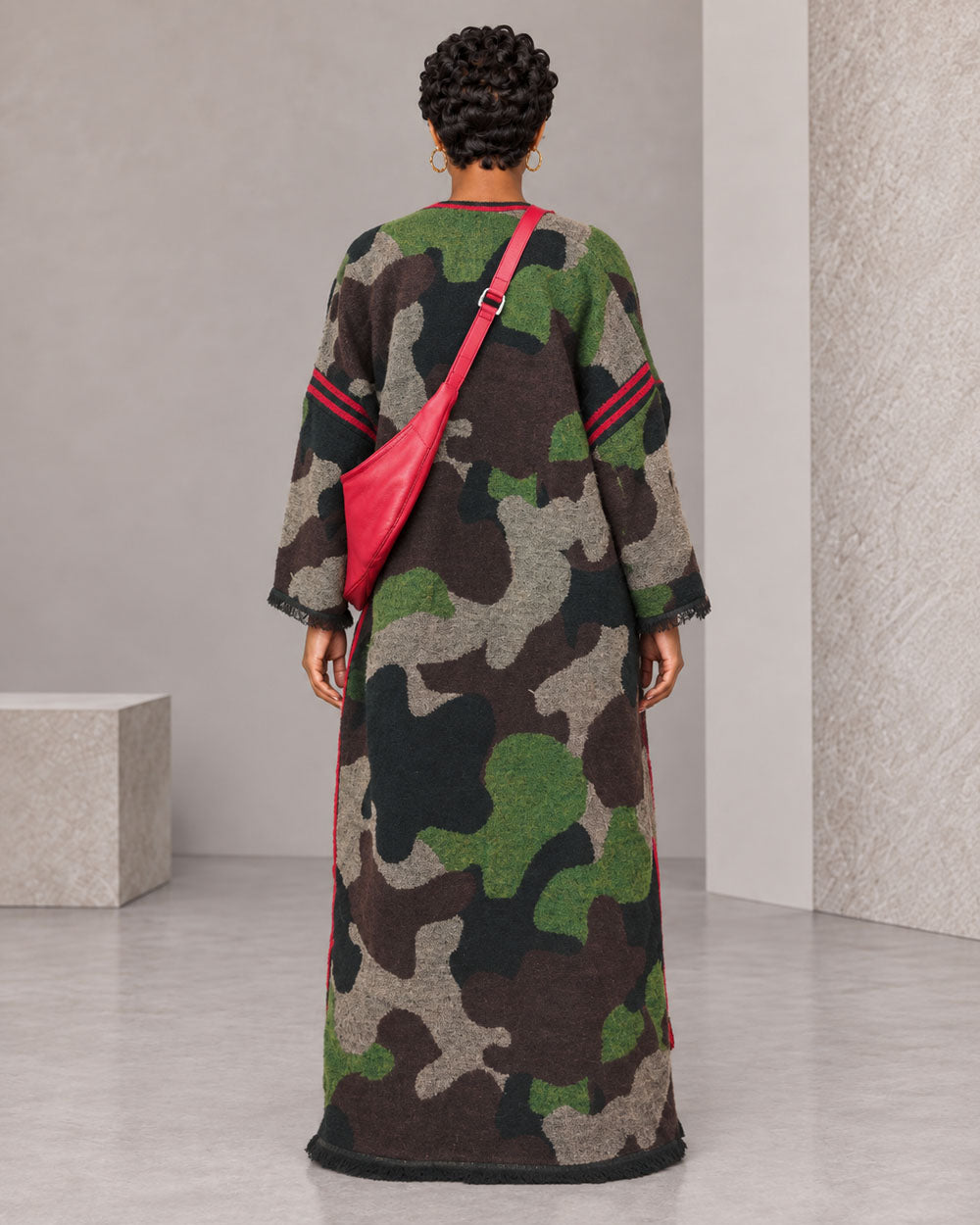 Camo Sweep Oversized Duster