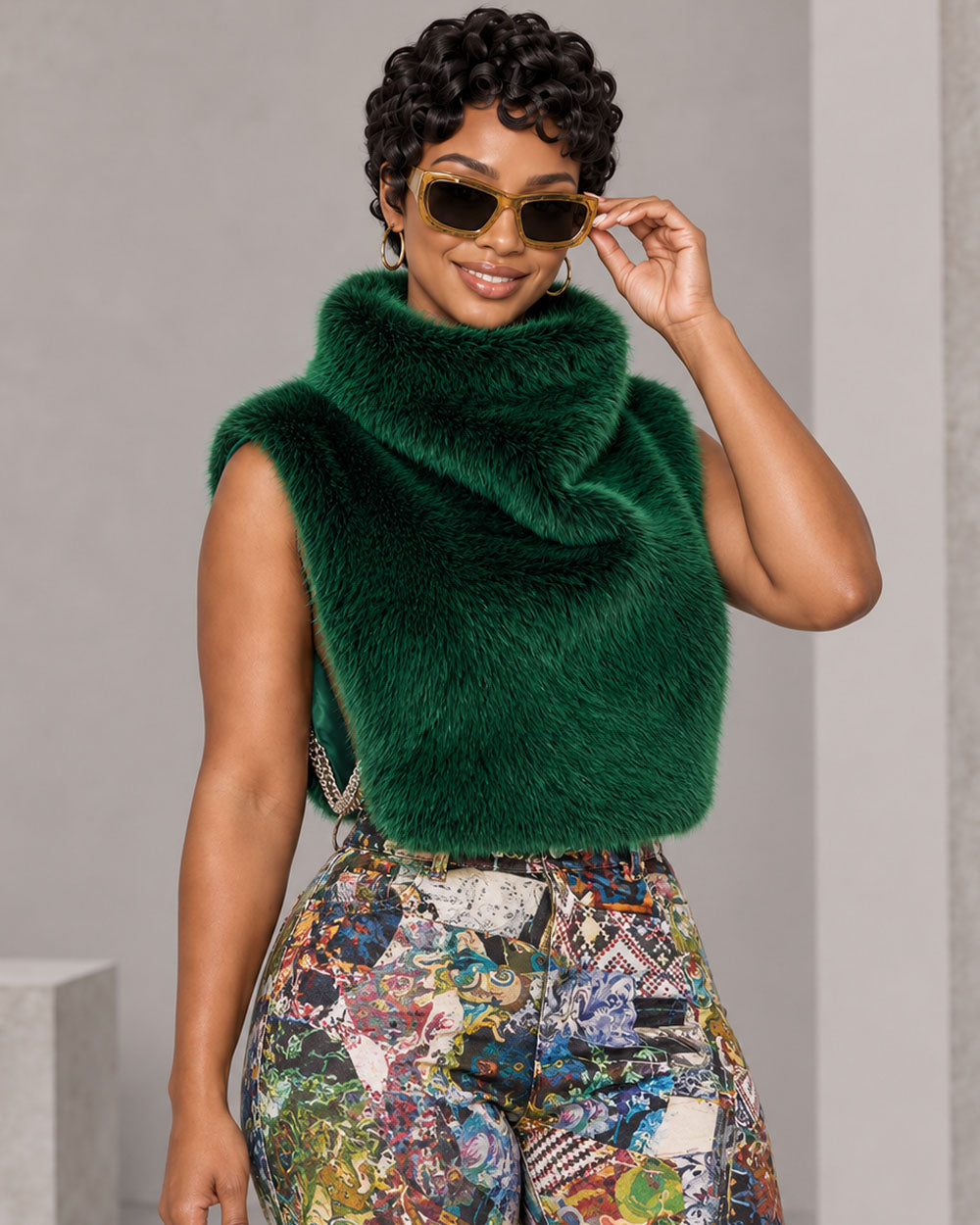 Cold Front Faux Fur Top