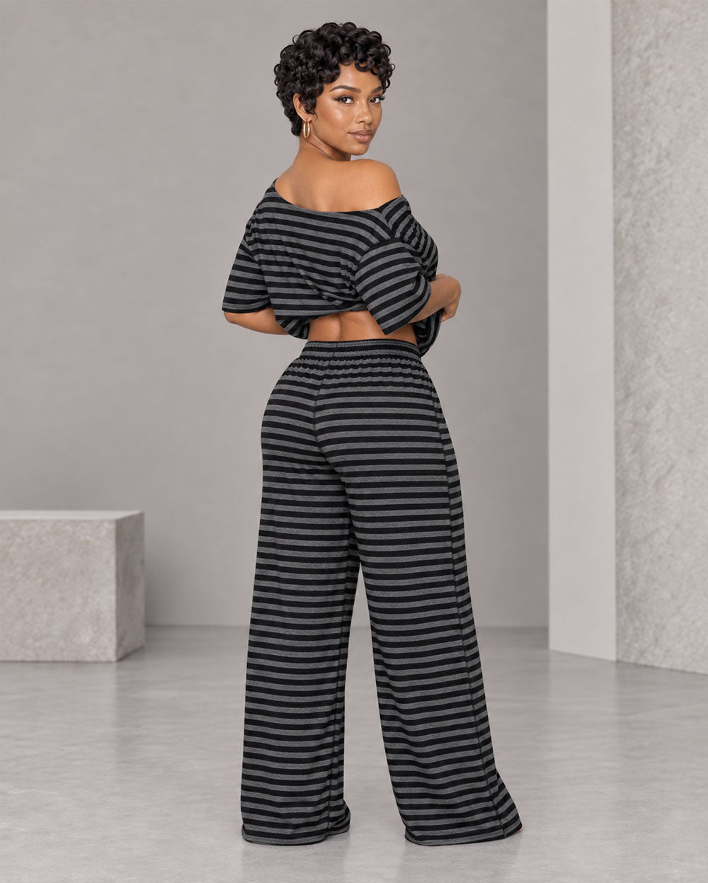 Easy Lines Striped Pant Set