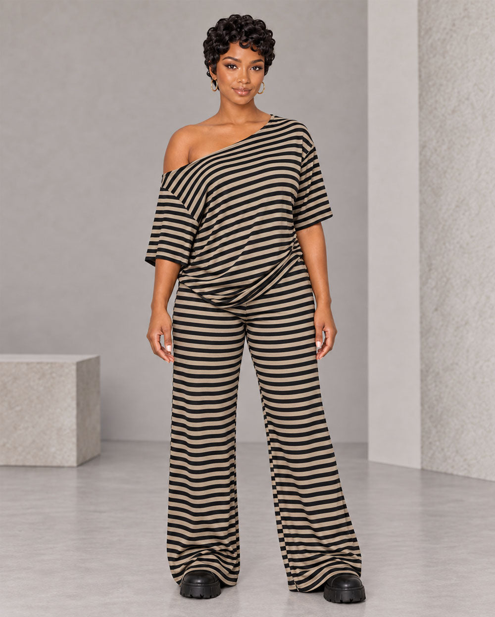 Easy Lines Striped Pant Set