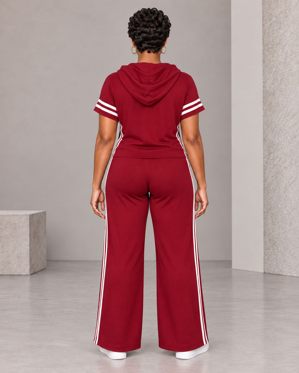 Easy Pace Hooded Wide-Leg Pant Set