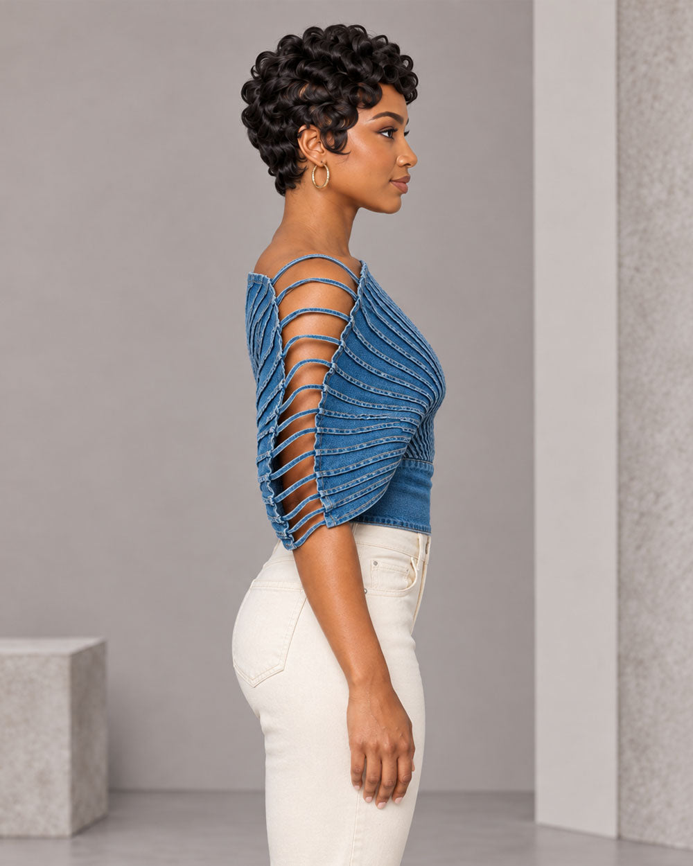 Fan Flight Denim Top or Set