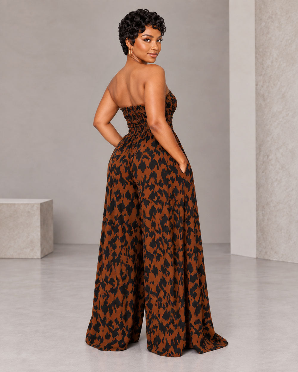 Free Flow Strapless Wide-Leg Jumpsuit