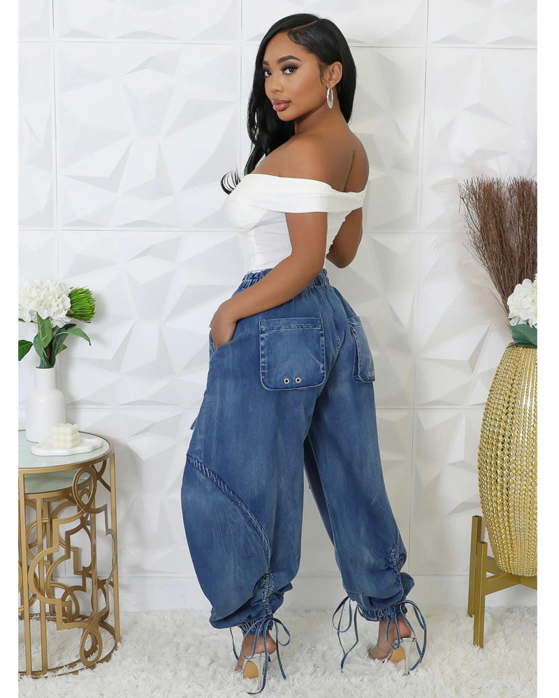 Shape Shift Balloon Denim Joggers