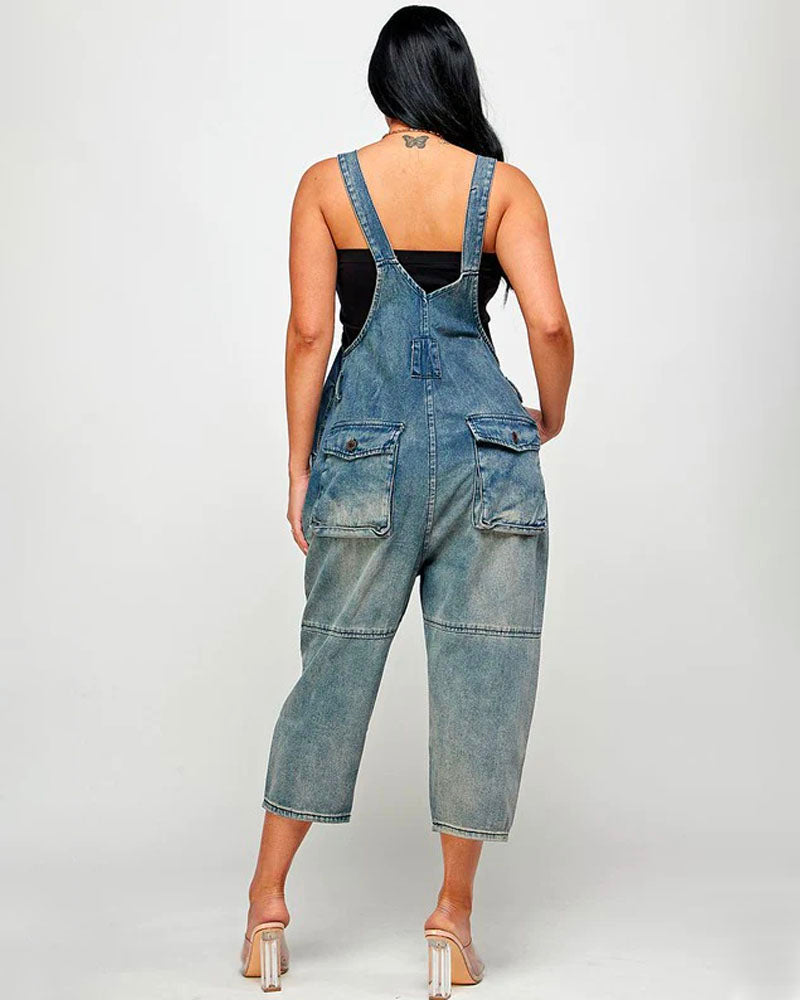 Londyn Baggy Denim Overalls