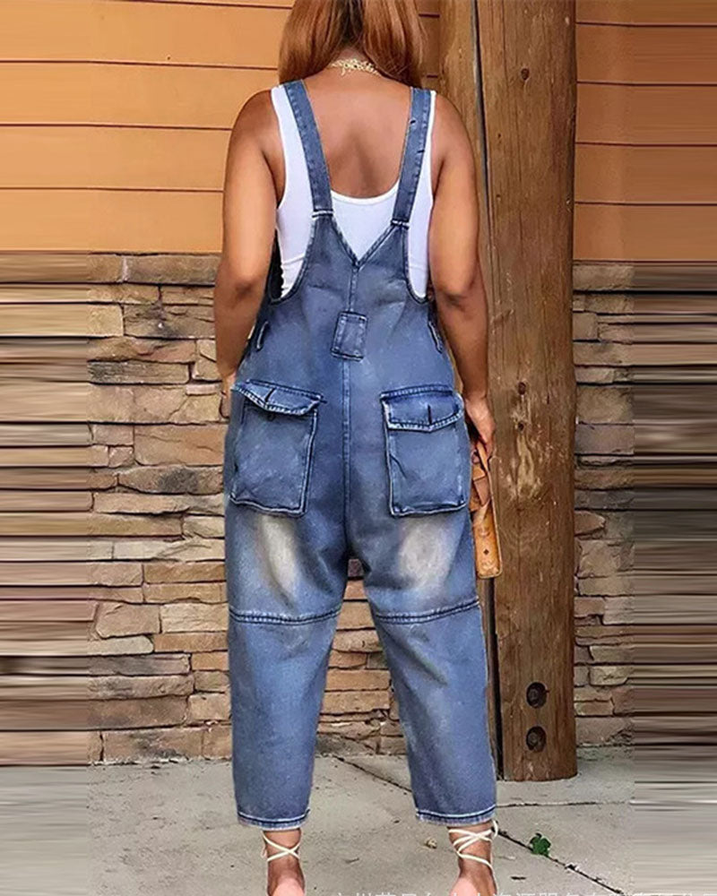Londyn Baggy Denim Overalls