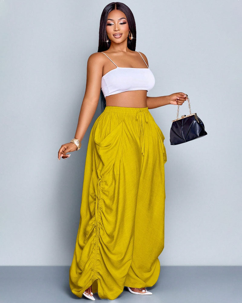Loved You First Linen Wide-Leg Pants