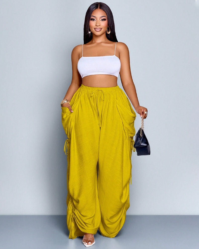Loved You First Linen Wide-Leg Pants