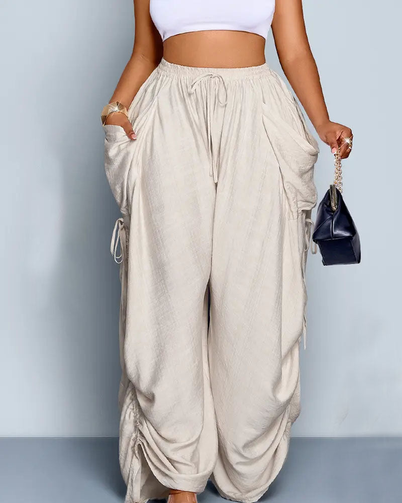 Loved You First Linen Wide-Leg Pants