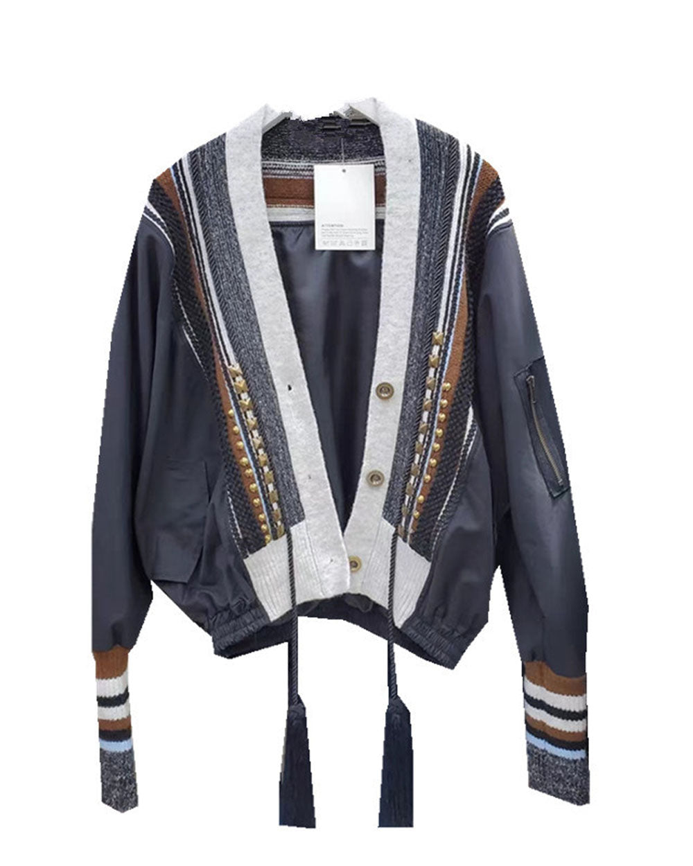 Signal Clash Studded Patchwork Jacket