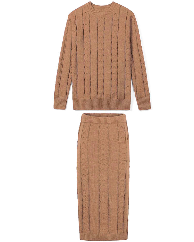 Pocket Pace High-Waist Skirt Set