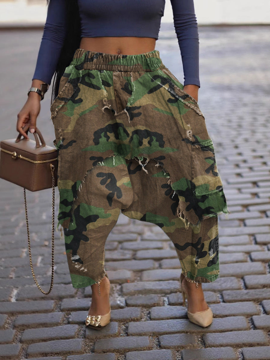 Fray Play Denim Harem Pants