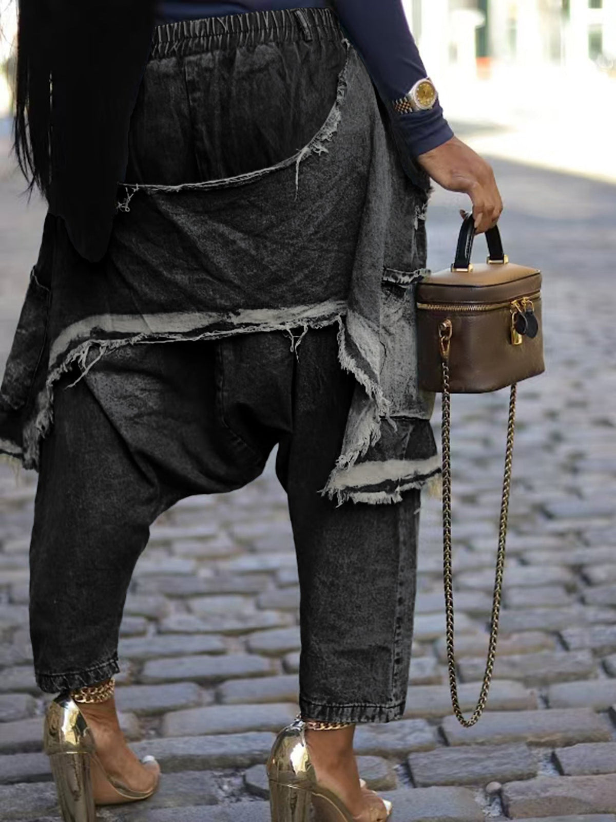 Fray Play Denim Harem Pants