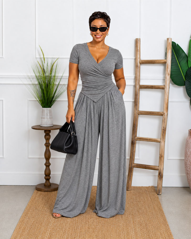 Quiet Confidence Wide-Leg Pant Set