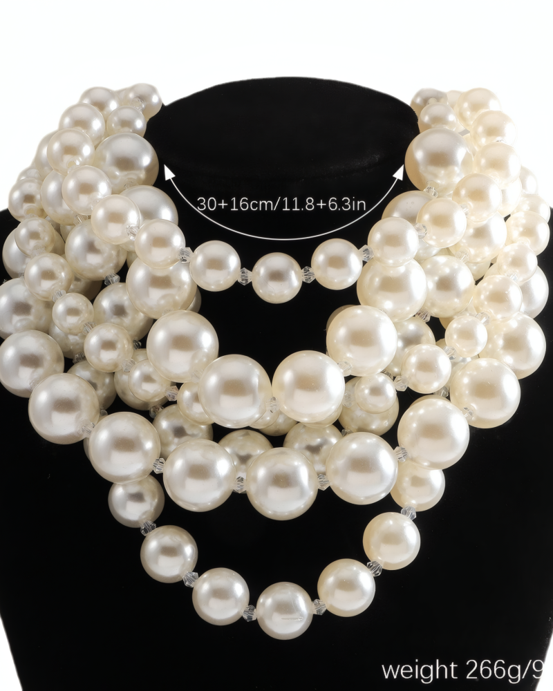 Twisted Layers Pearl Necklace