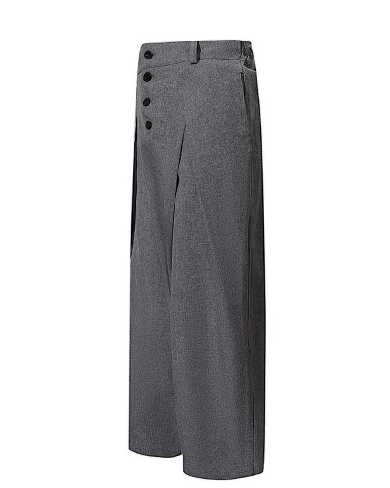 Curve Code Pleated Barrel-Leg Pants