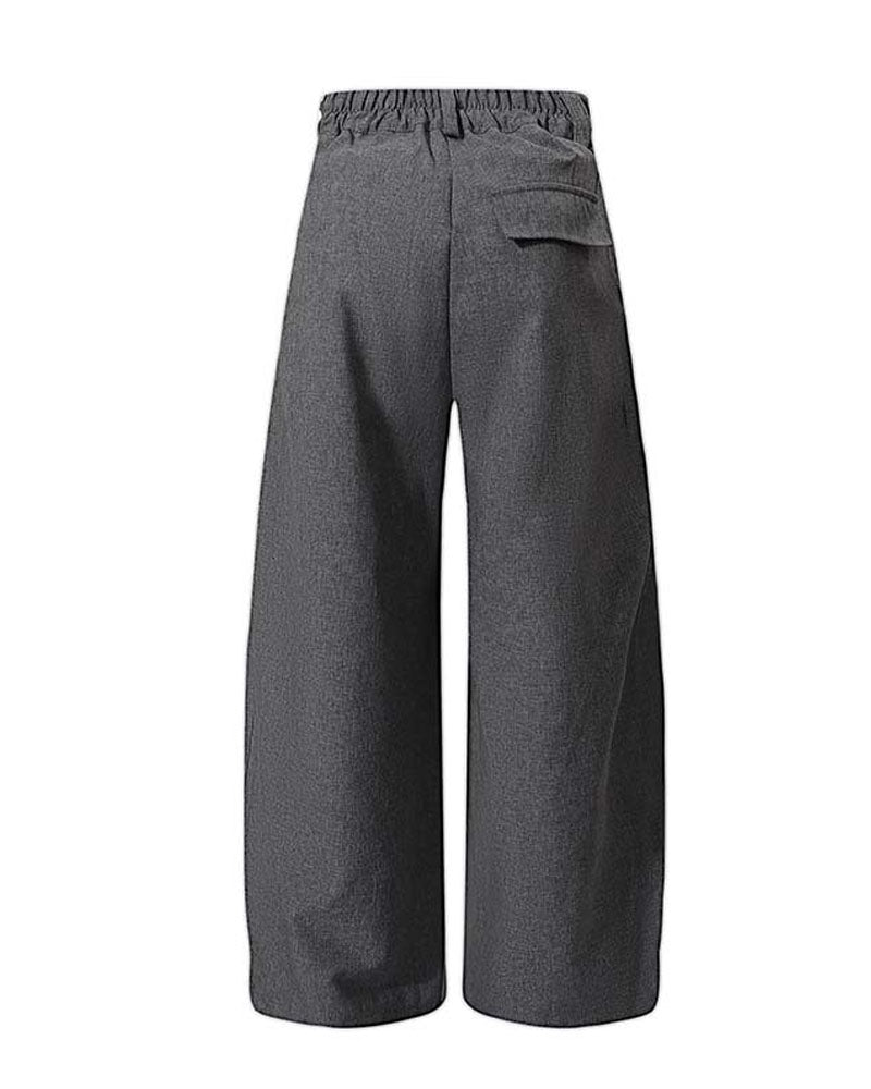 Curve Code Pleated Barrel-Leg Pants