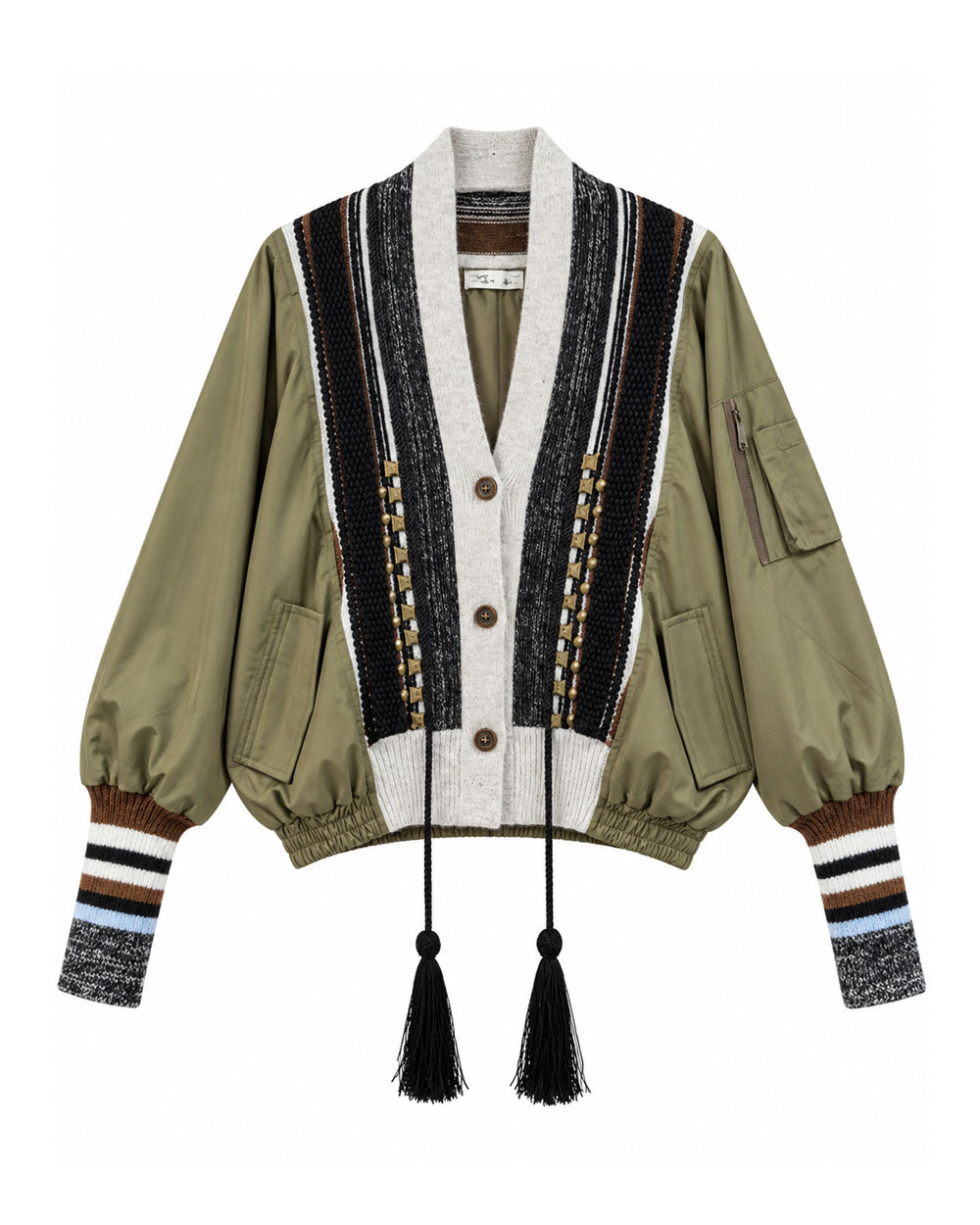 Signal Clash Studded Patchwork Jacket