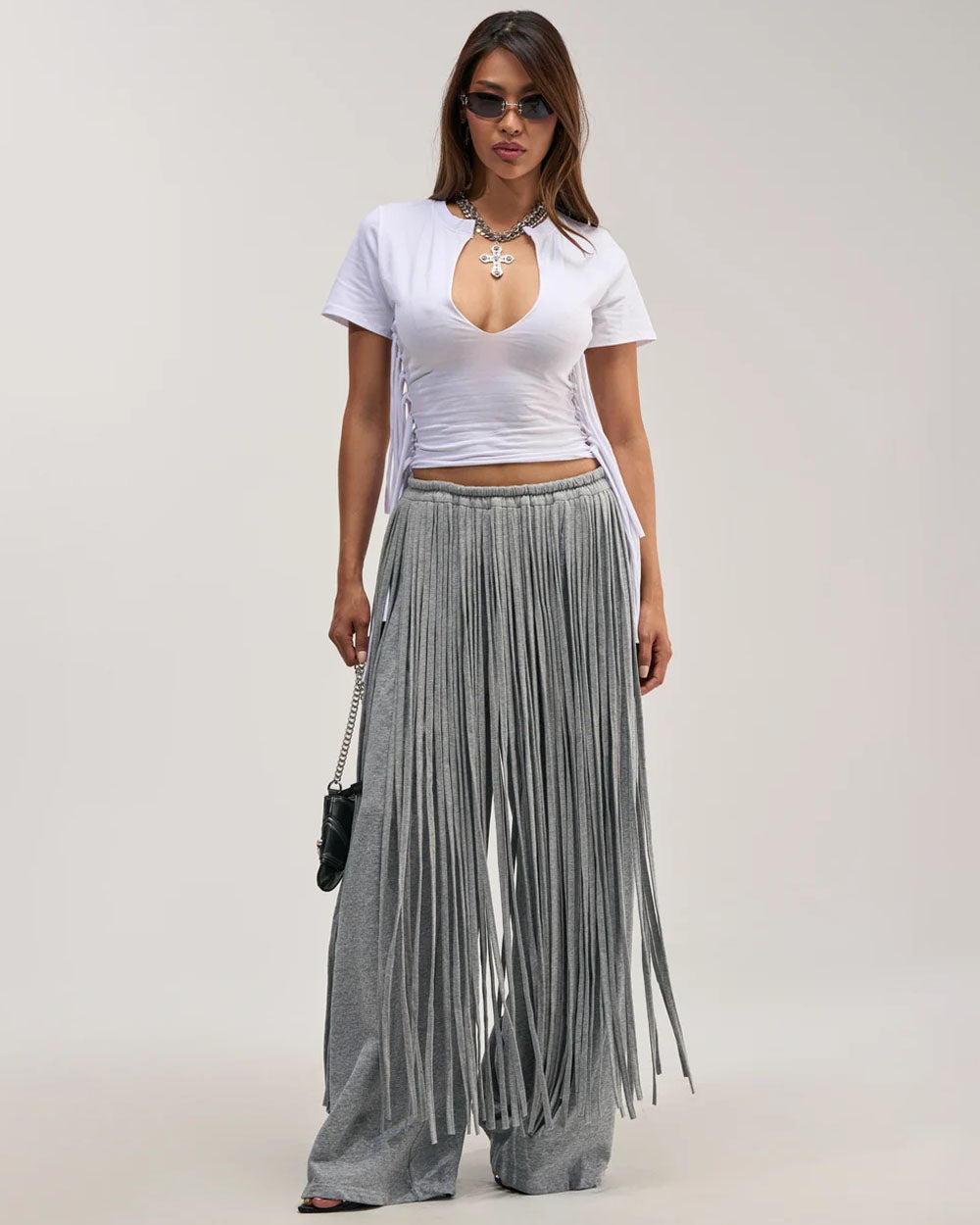 Full Swing Fringe Wide-Leg Pants