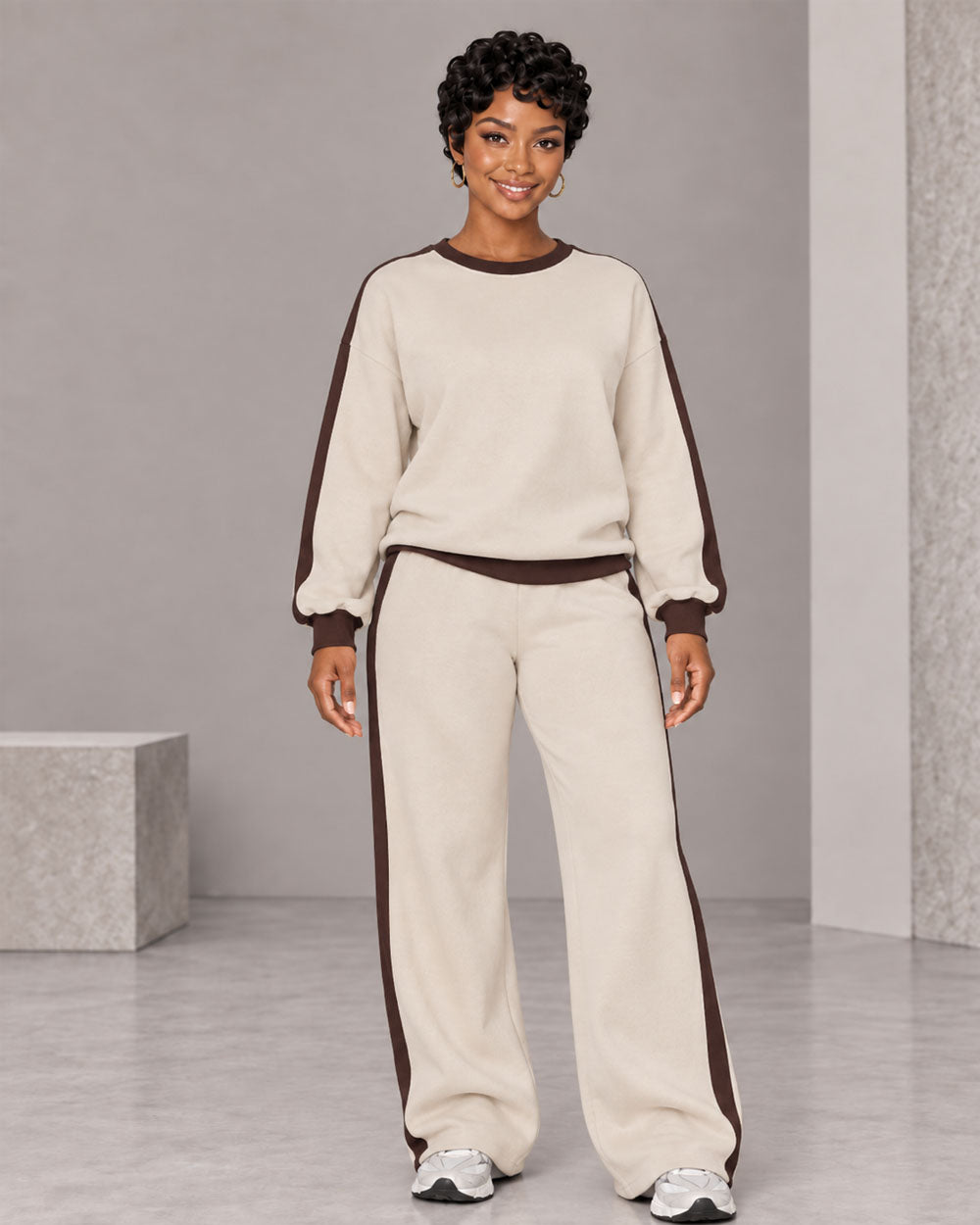 Weekend Route Drawstring Sweatsuit Set