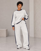 Light Grey Navy Blue