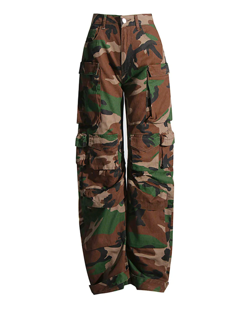 Hem Shift Tall-Friendly Denim Cargo Jeans